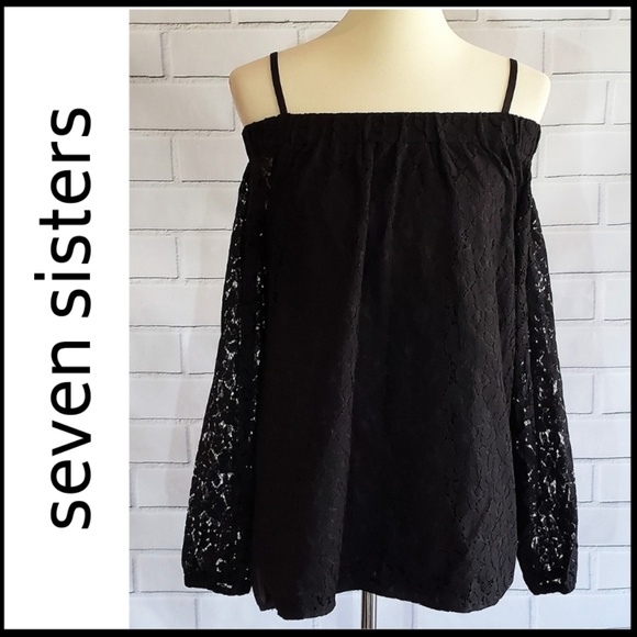 seven sisters Tops - NWT SEVEN SISTERS Lace Off-The Shoulder Blouse